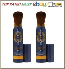 2pcs Brush on Block SPF 30 Mineral Powder Sunscreen, 0.12 Oz Duo - Free Shipping