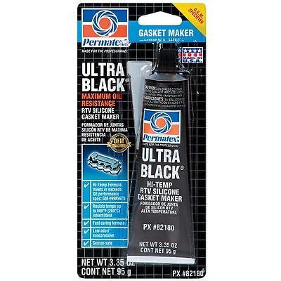 Permatex 82180, One Black Silicone Ultra Black Gasket Maker 3.35 Oz Carded Tube 