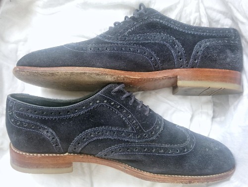 LOAKE 517923 Radley blu scamosciato Oxford Brogues uk taglia 7 - Foto 5 di 13