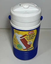 Vintage Retro Igloo Legend 1/2 Half Gallon Drink Cooler Beverage Jug Blue/White
