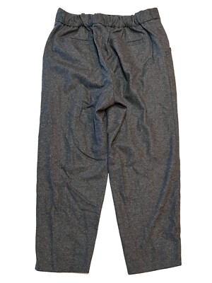 NWT BANANA REPUBLIC High Rise Tapered Leg Wool Pants Sz 10S Gray