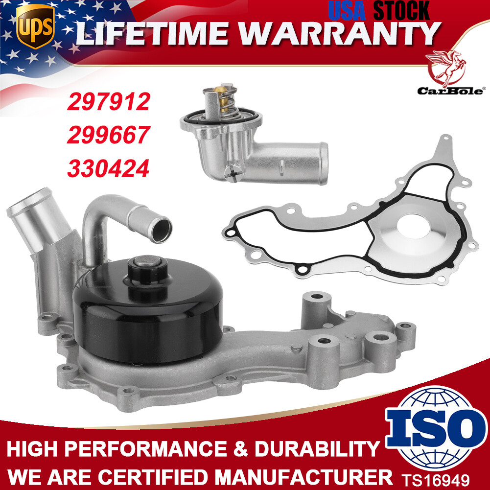 Water Pump+Gasket & Thermostat For Maserati Ghibli Levante Quattroporte 3.0T V6