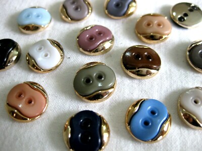 20 Blusen-Hemden-Knöpfe Farbe wählbar 12mm Durchmesser Rund DIY  Buttons K80.1E