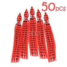 4.75" Fishing Squid Skirts Octopus Trolling 12cm Hoochies Lure Coral Tiger AAA