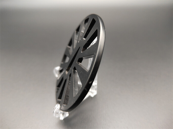 Mbk19 Sword Tsuba Sun Wheel Illustration Iron Base Watermark Japanese