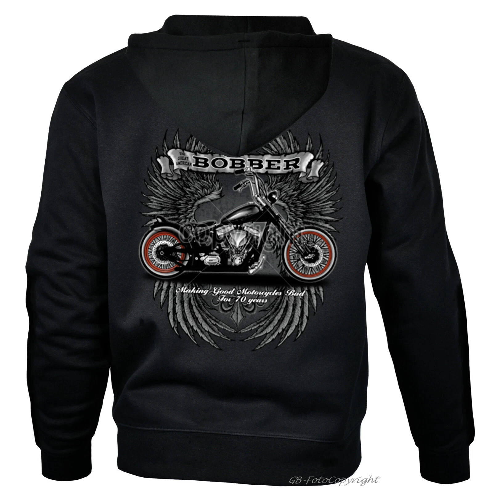 SACAI Bobber Chopper Biker Sweatshirt Kapuze Hoodie Motorrad classic Custombike *4219
