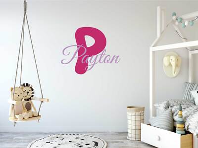Custom Name and Initial Nursery Baby Boy Wall Decal Vinyl Sticker | eBay