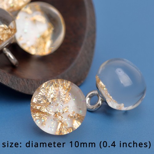10pcs Resin Clear Frog Buttons Sequins Material for Tang Suit Hanfu Decor Retro - Picture 7 of 24