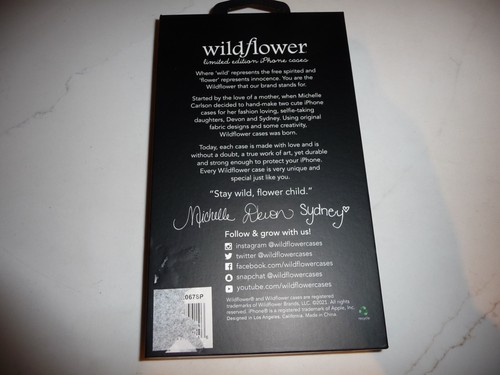 WILDFLOWER Custodia iPhone Plus Edizione Limitata - 6+/7+/8+ - Fiamme da corsa - Spedizione gratuita - Foto 2 di 7