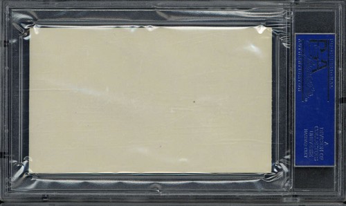 Edd Roush Index Card Signed Auto PSA/DNA Slabbed Reds ID:437719 - Picture 2 of 2