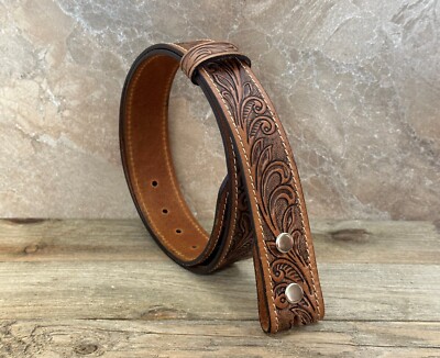 Men's Western Belt Cowboy Rodeo Full Grain Leather Heavy Duty Without Buckle