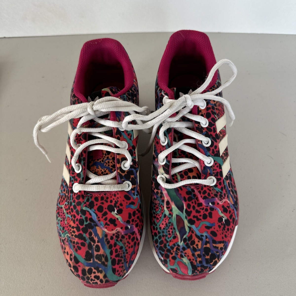 ADIDAS ZX FLUX TORSION TIE DYE MULTICOLOR RUNNING SHOES WOMENS