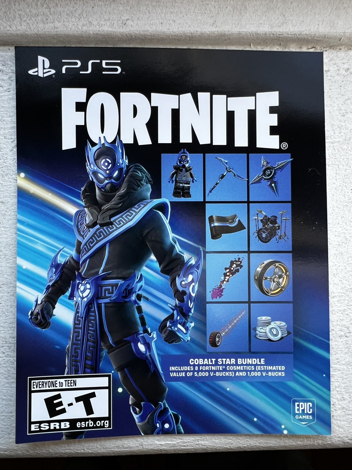 PS5 - FORTNITE COBALT STAR BUNDLE - Code + 1000 V-Bucks SHIPS FREE-image
