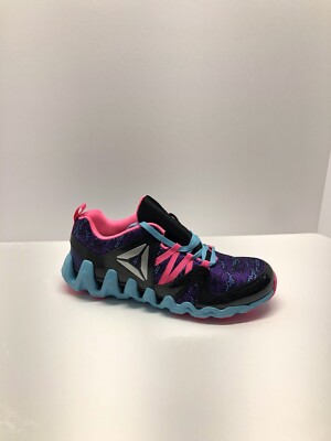 Reebok Kids Zig Big Fast Running Sneakers Shoes Black Poison