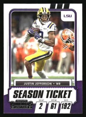 2021 Panini Contenders Draft Picks  #30 Justin Jefferson