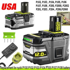 18V For RYOBI P108 ONE PLUS P105 P102 Lithium Battery High Capacity/Charger