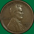 1912-S Lincoln Wheat Cent Extremely Fine XF Coin #40104