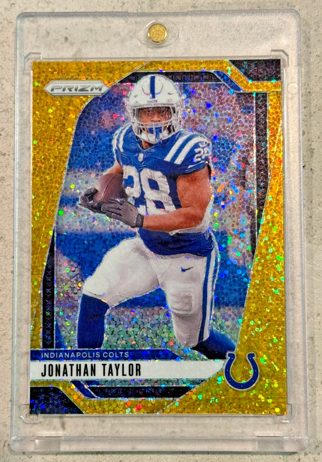 2024 Panini Prizm Jonathan Taylor #121 Gold Sparkle /24