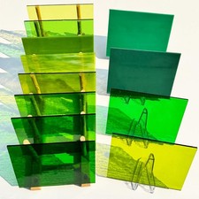 ILLUCKAI 12 Sheets COE 90 Glass for Fusing, 6 x 4 inch Fused Glass Supplies f...