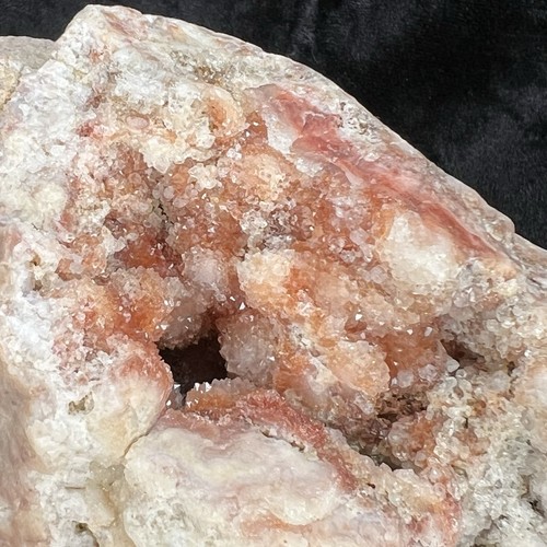 4” Red Geode Pink Crystal Quartz Ferruginous Hematoid Natural Mineral Specimen - Picture 2 of 10