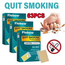 3x Boxes Nicotine Patches 21mg Step 1 - 63 Patches Total - Stop Smoking,US