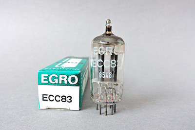 1 x BALANCED NOS ECC83, SMOOTH PLATES, EGRO, EI YUGOSLAVIA, AMP TEST, OWN BOX