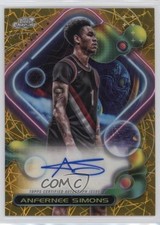 2023-24 Cosmic Chrome Gold Interstellar Refractor 39/50 Anfernee Simons Auto 1yj