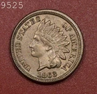 1863 Indian Head Cent CN "AU++"  *Free S/H After 1st Item*