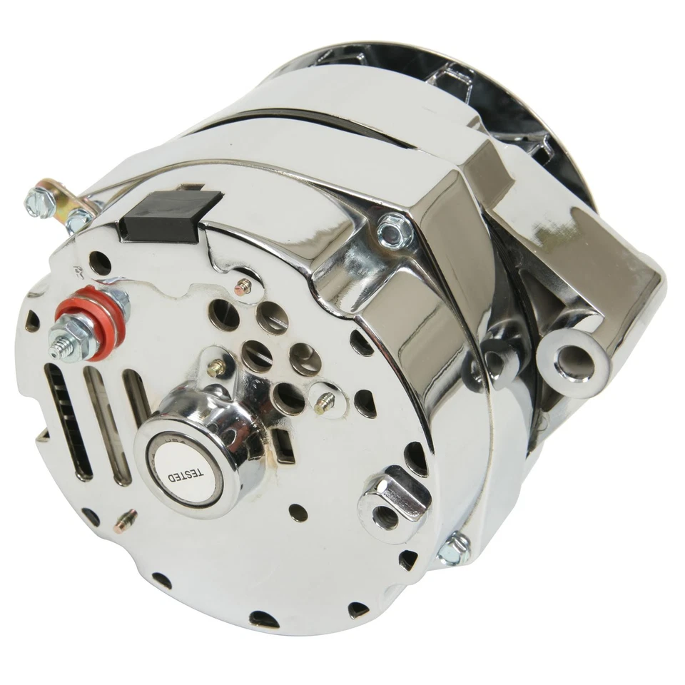Summit Racing Chrome Alternator 100 Amps Chrome Plated 12V Gm 10Si Case G1667A - Imagem 2 de 4