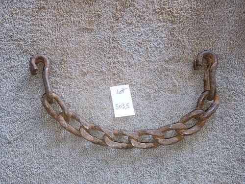 Vintage Rustic Rusty Country Farm Salvage Primitive Art Flower Pot Hanger Chain - Picture 8 of 11