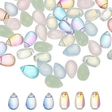 Teardrop Czech Glass Beads, 100 Pcs Bohemia Beads, Multicolor, 6x9mm