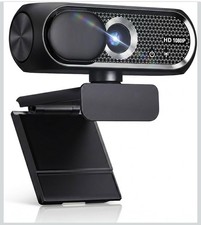 1080P HD Webcam USB with Microphone Noise Canceling Privacy Cover Plug  Play