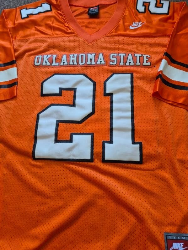Barry Sanders STITCHED Oklahoma State Football NIKE THROWBAC