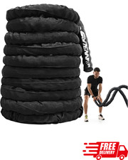 1 Inch Battle Rope 30ft Heavy Workout Training Rope Home Gym Exercise