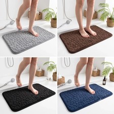 Bath Mat Non Slip Quick Dry Coblestone Bathroom Rug 3D Absorbent Door Mat Carpet