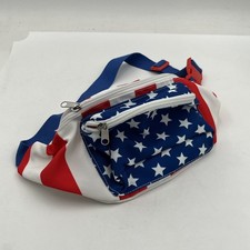 American Flag Belt Bag Fanny Pack Stars Stripes Adjustable New NWT Multi Pocket