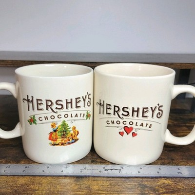 Large 28oz Hersheys Chocolate Tea Coffee Mugs Christmas Hearts Galerie Oversized
