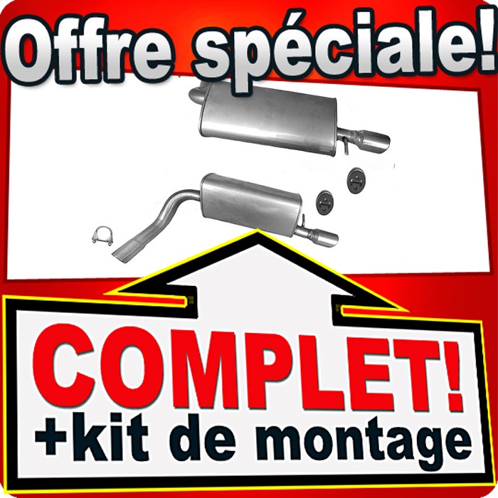 Silencieux arriere Jaguar S-Type 3.0 4.0 echappement double reduction sonore gauche droite