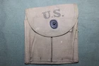 US Military Issue WW2 M1 Carbine Ammo Magazine Stock Belt Pouch Khaki CanvasAZ94