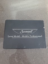 Screwpull Lever Wine Opener Pull w/ Foil Cutter Stopper Box Black Used