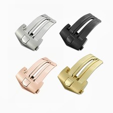 Quality Solid Stainless Steel Butterfly Clasp Folding Buckle 18 20 for TAG Heuer