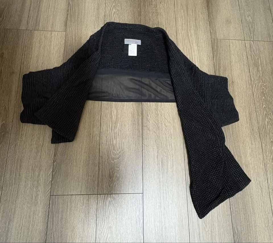 CÁRDIGAN USADO YOHJI YAMAMOTO NOIR NEGRO ESTILO CHAL BUENO Foto 2 de 4