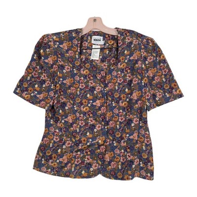 Leslie Fay Petite Vintage Grannycore Jacket Top Women's Size 10 P Floral