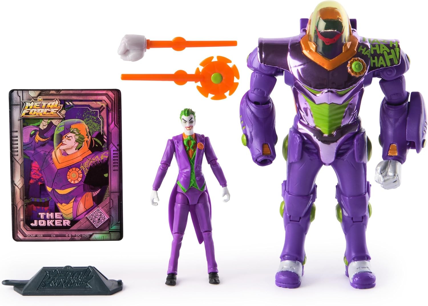 DC Comics, Metal Force the Joker Action Figure, 6-Inch with 4-Inch Mini Figure,