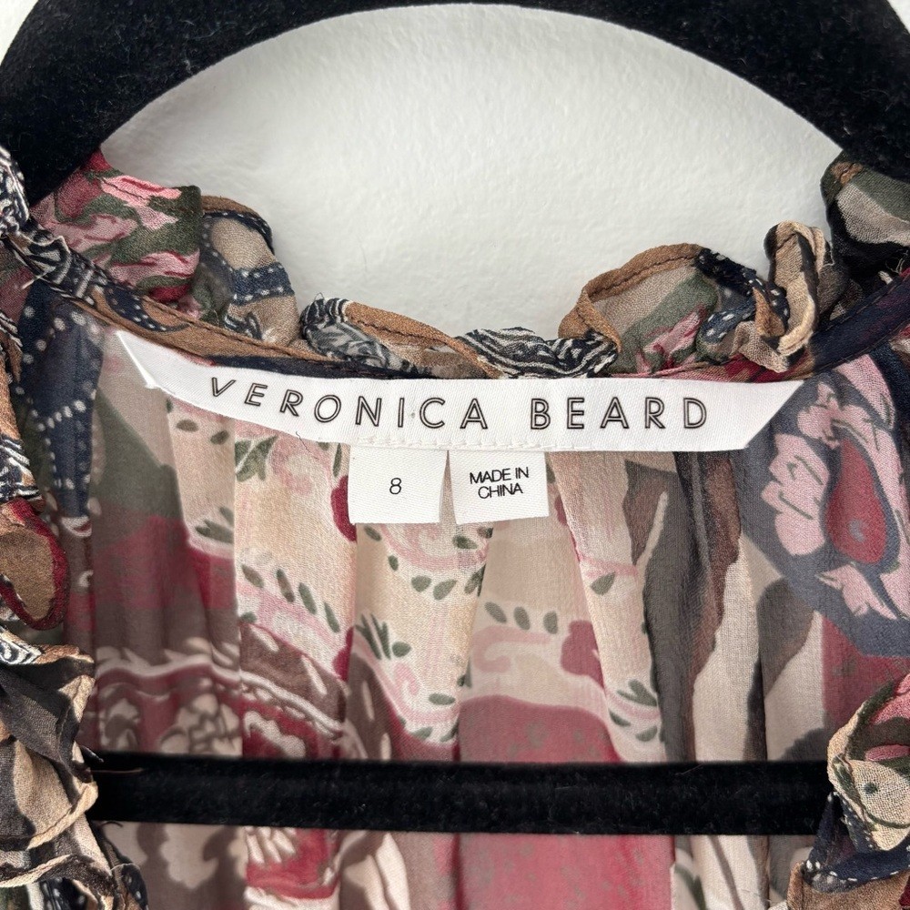 Veronica Beard Isra Multicolor Patchwork Print 10… - image 5