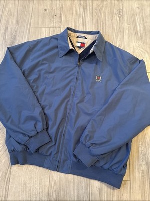 Vintage Tommy Hilfiger jacket fleece lined vintage logo mens XL Harrington Golf