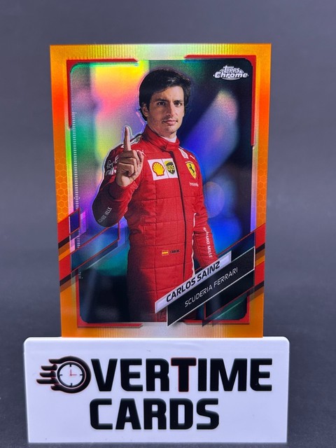2021 Topps Chrome Formula 1 - F1 Drivers Carlos Sainz #12 Orange Refractor /25