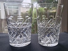 Pair of Vintage Crystal Whisky Glasses or Tumblers Webb Corbett - WEC100