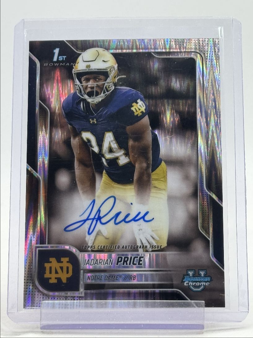 JADARIAN PRICE 2025 BOWMAN U CHROME 1ST STEALTH REFRACTOR AUTO Q2264