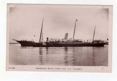 VERSAND, ABERDEEN WHITE STAR LINE, S.S. ''SALAMIS'', RP